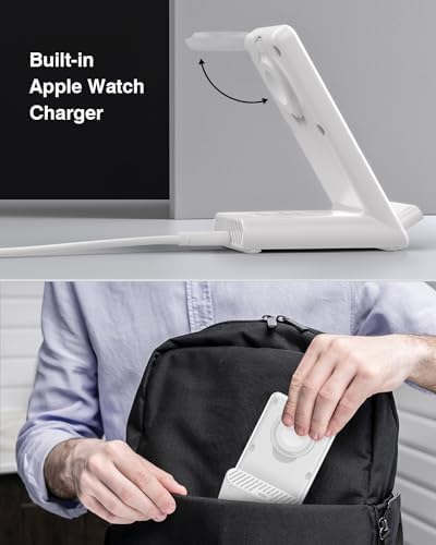 Wireless Charging Station,3 in 1 Charging Stand for Apple Multiple Devices - Image 3