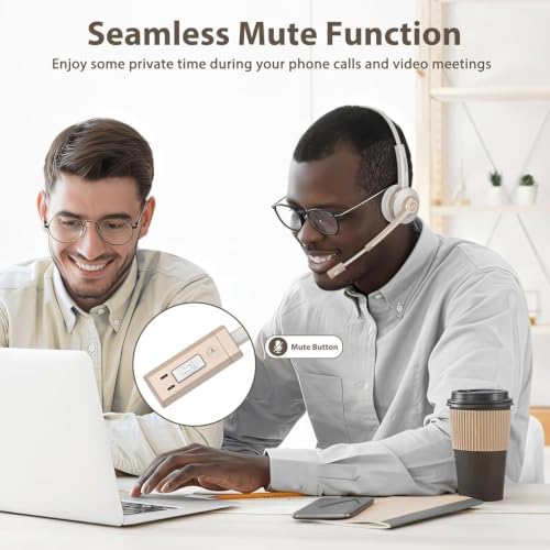 Bluetooth Headset with Microphone USB Dongle for Work - Image 2