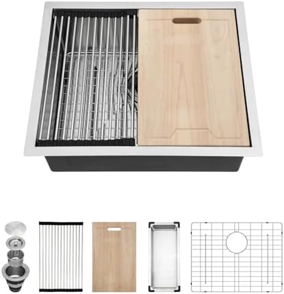 Kichae 23 Undermount Kitchen Sink Stainless Steel 16 Gauge Workstation by Kichae