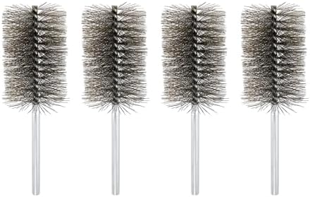 HARFINGTON 4pcs Wire Bore Brush Set 8 Inch Length 2.4 Inch Shank Stainless Steel Bristles Cleaning Brush for Clean Car Part Tube Kitchen Garage by HARFINGTON