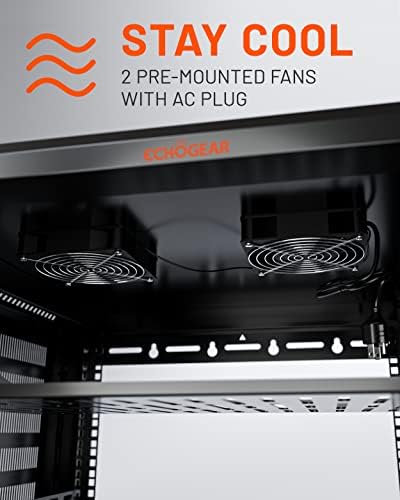 ECHOGEAR 12U Network Rack w/Enclosed Design, Easy Install, 600mm Depth - Image 4