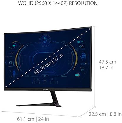 ViewSonic VX2718-2KPC-MHD 27 Inch 1440p Curved Gaming Monitor, 180Hz - Image 5