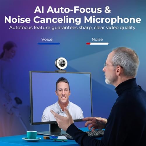 2K Webcam for PC with Microphone & Light & Privacy Cover - Image 5