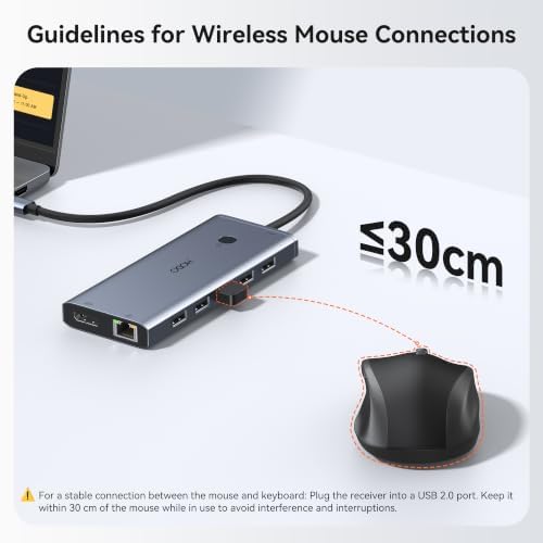 USB C Docking Station Dual Monitor 4K HDMI,Laptop Docking Station 3 Monitor - Image 7