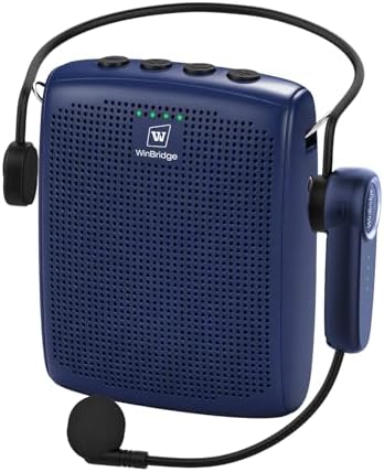 WinBridge Voice Amplifier with Bluetooth Headset Mic, Portable PA System by WWINBRIDGE