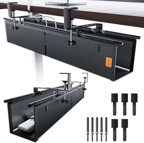Under Desk Cable Management Tray, Mesh Fabric - Excellent Heat Dissipation by NODOCA