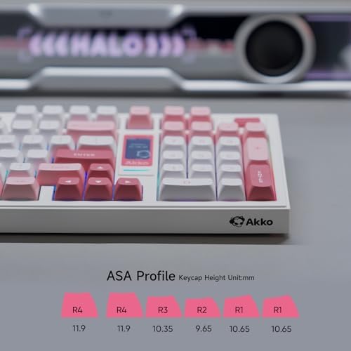 Akko 5098B Wireless Gaming Keyboard with Screen, Prunus Lannesiana Hot-Swappable Full Size Mechanical Keyboard with Scroll Wheel, Numberpad, RGB Gasket Keyboard, Piano Pre Lubed Switch - Image 4