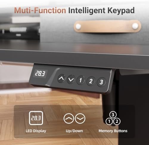 Seang 48''*24'' Electric Standing Desk with Storage, Black - Image 6