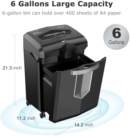 Bonsaii 16-Sheet Micro-Cut 60-Min Run Paper Shredder Heavy Duty - Image 6