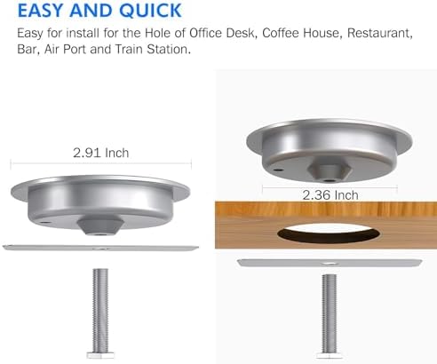 Recessed Desk Wireless Charger,15W Fast Flush Mount Phone Qi Charging Pad - Image 5