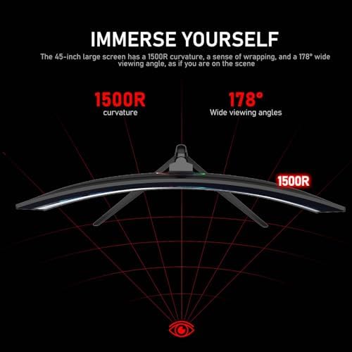 Gawfolk 45 inch Ultra-Wide Curved Gaming 240Hz PC Monitor, DQHD Screen - Image 5