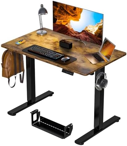 Kingant Standing Desk, 40x24 Inch Electric Height Adjustable Computer Desk by KINGANT