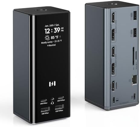 Selore Laptop Docking Station 3 Monitors Triple 4K Display 3 HDMI 2 DP by SeloreS-Global
