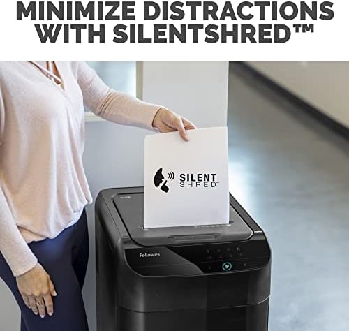 Fellowes AutoMax 550C Cross Cut, Auto Feed 2-in-1 Heavy Duty Commercial Paper Shredder with SilentShred (4963001) - Image 5