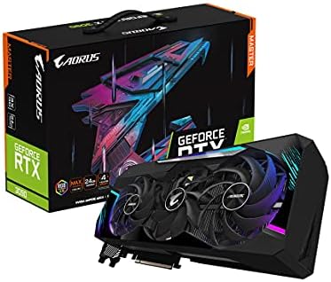 GIGABYTE AORUS GeForce RTX 3090 Master 24G (REV2.0) Graphics Card, Max Covered Cooling, 24GB 384-bit GDDR6X, GV-N3090AORUS M-24GD REV2.0 Video Card by Unknown