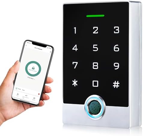 Wireless WiFi TUYA Access Control System, Fingerprint Password ID Keypad by AMOCAM