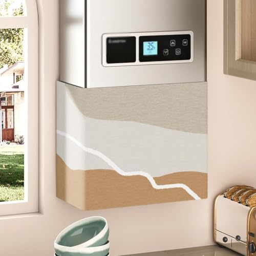Soft Linen Boiler Pipe Shielding Cover for Kitchen & Bathroom Decor by Unknown