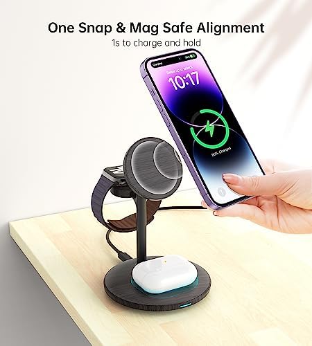 3 in 1 Magnetic Wireless Charging Station for Apple Devices,15W for Magsafe - Image 2
