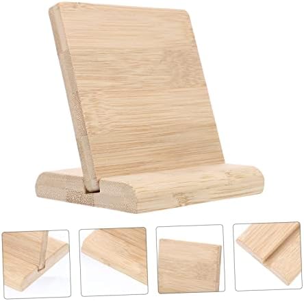Bamboo Blank Sign Desktop Name Plate with Base, for Tabletop Display - Image 3