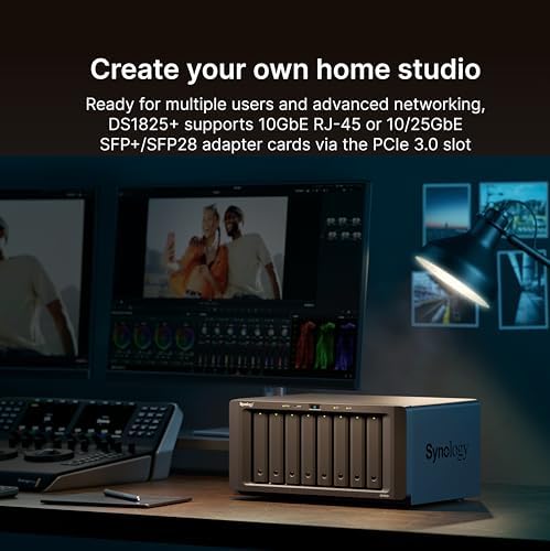 Synology DS1825+ Enterprise Video Production & Storage - Scale to 360TB, 25GbE Speed & Mission-Critical Reliability (8-Bay Diskless NAS) - Image 3