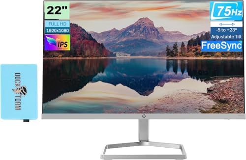 HP M22f 22” 1080P FreeSync Monitor 2D9J9AA#ABA Bundle with Docztorm Dock by Unknown