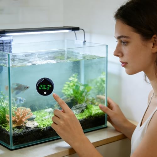 Aquatic Heat Meter – Scale Screen Instrument, Smart Climate Indicator, Submersible Environment Checker, Pet Care Equipment | Fresh Salt System Controller Compact Build with Clear Visibility - Image 3