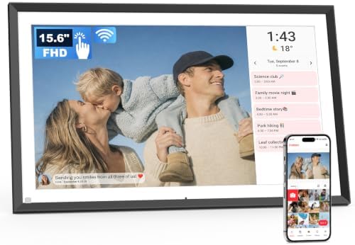 FRAMEO 15.6" Digital Picture Frame, Touchscreen Large Display, 32GB by Arktronic