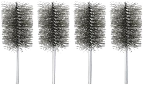 HARFINGTON 4pcs Wire Bore Brush Set 8 Inch Length 3 Inch Shank Stainless Steel Bristles Cleaning Brush for Clean Car Part Tube Kitchen Garage by HARFINGTON