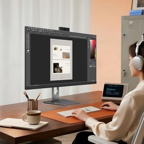 24" Full HD All-in-One Desktop Computer, i5 CPU , 8GB RAM, 256GB SSD, 1920x1080 Display, Privacy Protection Webcam, WiFi 6 + BT 5.3, Win11 Home, Black (i5 CPU+256GB+8GB RAM) - Image 7