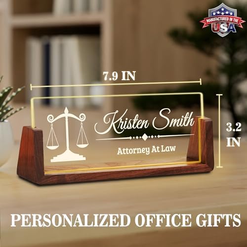 Ship Next Day Custom Name Plate for Desk, Acrylic Office Desk Accessories - Image 4