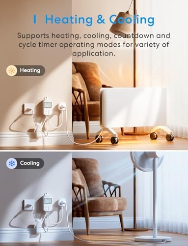 meross Smart Temperature Controller Work with Apple HomeKit, 15A 1800W - Image 4