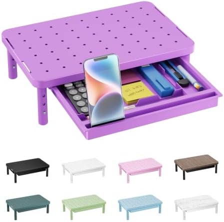 WALI Computer Monitor Stand with Storage, Monitor Riser 3 Height Adjustable by WALI