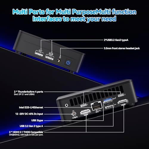 Intel NUC 13 Pro Arena Canyon Mini PC, Core i5-1340P, 16GB RAM, 512GB SSD, Mini Computers Windows 11 Pro for Business Home Office, Support 8K/4K Quad Display/WiFi 6E/BT 5.3/Thunderbolt 4(NUC13ANKi5) - Image 4
