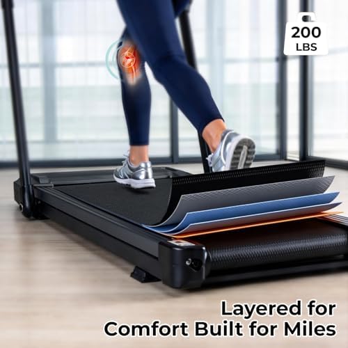 Walking Pad Treadmill for Home, Lightweight Walk Machine with Remote Control and LED Display, Portable Treadmill Under Desk for Walking, Jogging, Running - Image 4