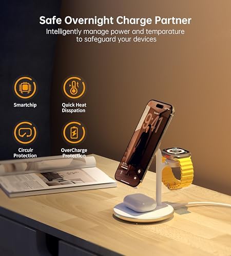 3 in 1 Magnetic Wireless Charging Station for Apple Devices,15W for Magsafe - Image 6