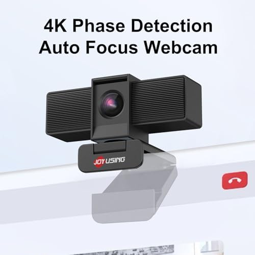 JOYUSING Flip600S 4K Webcam for PC, Ultra HD Webcam with tripod, PDAF Autofocus, Noise-Cancelling Mics, 79° FOV, Auto Light Correction, Privacy Cover, for Conference, Streaming, Zoom/Teams/Google Meet - Image 2