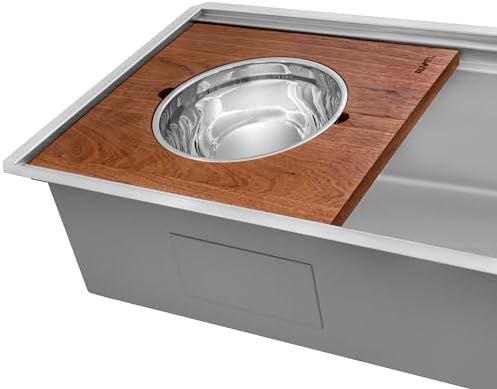 Ruvati 45-in Stainless Two-Tier Undermount Workstation Sink - RVH6333ST - Image 6