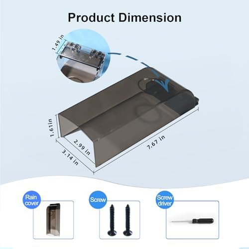 Outdoor Weatherproof Flip-top Cover, Plastic Sunshade and Rain Protection for Garage Door Keypad, Fingerprint Lock - Image 3