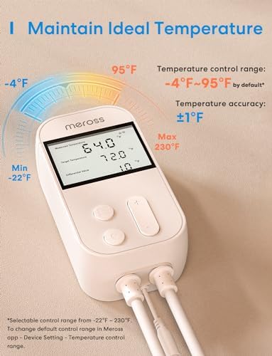 meross Smart Temperature Controller Work with Apple HomeKit, 15A 1800W - Image 5