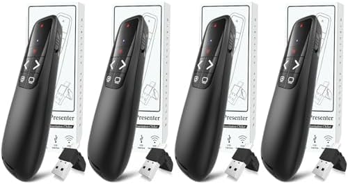 (4 Units) Wireless Presentation Clicker Remote for PowerPoint, Presenter by VILNIU%C2%AEPresentationClicker