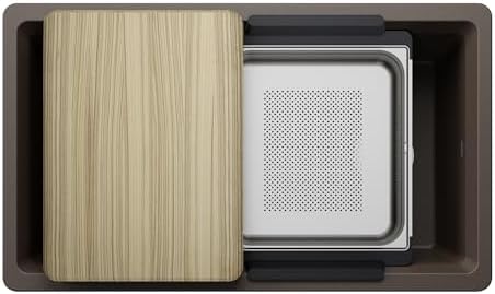 BLANCO Inteos SILGRANIT 33" Single Bowl Workstation Kitchen Sink Café - Image 2