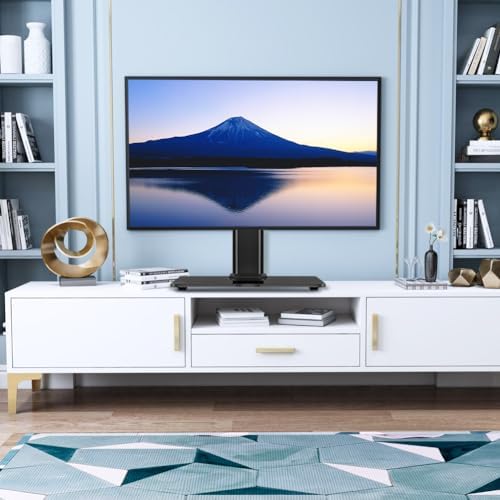 KKTONER Single Computer Monitor Stand Free Standing Desk Vesa Mount for 13 inch to 32 inch Screen Height Adjustable Monitor Mount Swivel Vesa 75*75mm/100*100mm Hold up 77Lbs - Image 2