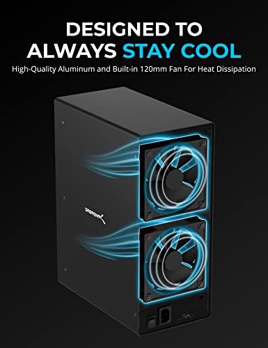 SABRENT 10-Bay USB-C 10Gbps 3.5in SATA Hard Drive Dock, 200TB (DS-UCTB) - Image 2
