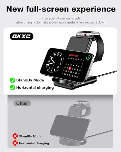Wireless Charging Station,3 in 1 Charging Stand for Apple Multiple Devices - Image 2