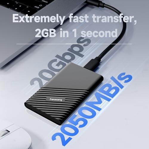 fanxiang 1TB External SSD, Portable Solid State External Hard Drive USB 3.2 Gen2x2, Up to 2000MB/s, USB-C External Storage for iPhone 15/Pro, PC, Laptop, Creators,Gaming Console - PS2000W - Image 2