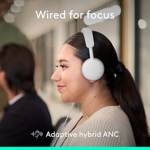 Logitech Zone Wired 2 for Business Headset - Teams - Off White - Image 3