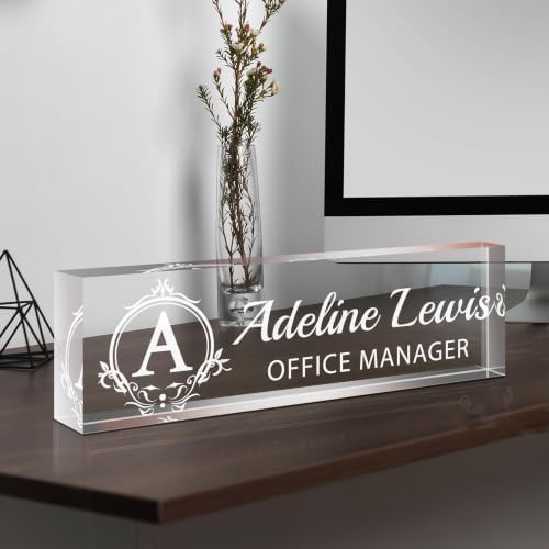 Custom Engraved Name Plate for Desk, Acrylic Desk Name Plate Personalized - Image 5