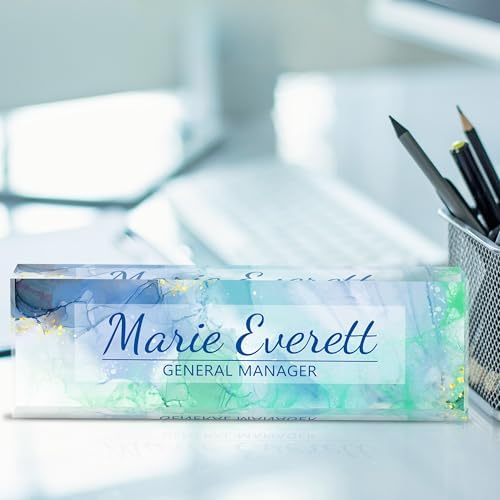 Custom Acrylic Name Plate for Desk, Personalize Office Decor - Image 2