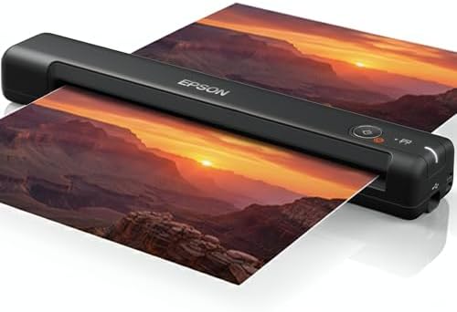 Workforce Es-50 Portable Document Scanner for Laptop - Complete Bundle for Pc and Mac – Best Travel Photo Scanner, with Feeder, Wireless, Mobile Friendly, Mini USB Cable Included (Renewed) by Amazon+Renewed
