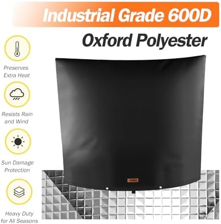 TOHONFOO Backflow Preventer Cover, Pipe Freeze Insulation, 60"Wx50"H, Black - Image 6